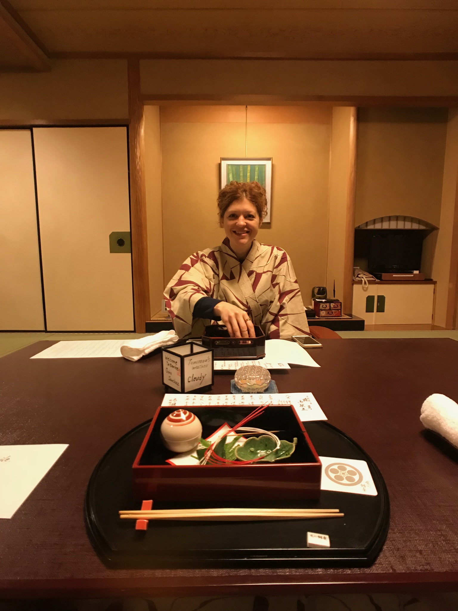 Dinner in a ryokan - Kyoto, Japan